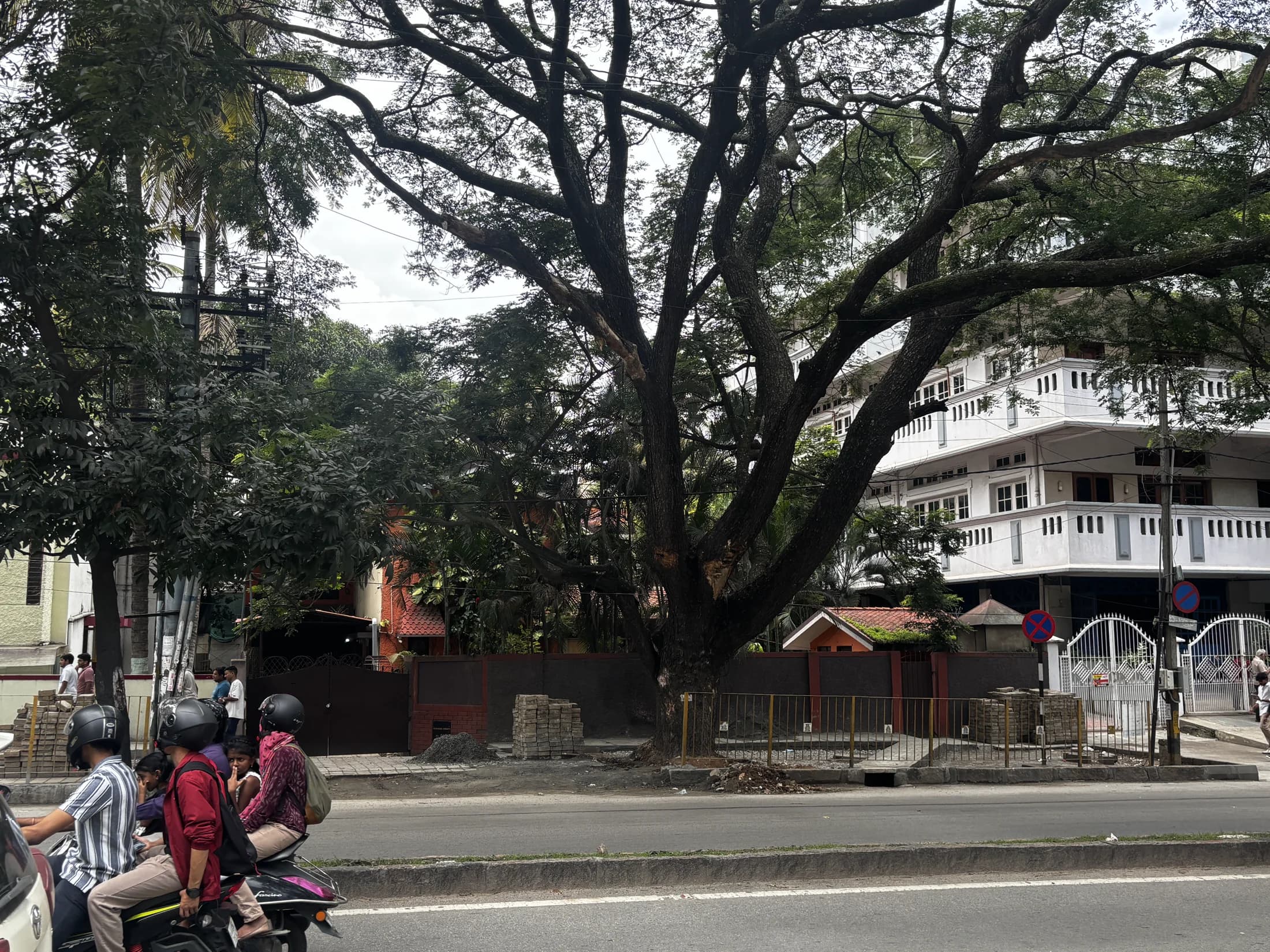 Actual daytime street front of the 5,400 sq ft site on Dr Puneeth Rajkumar Road, JP Nagar